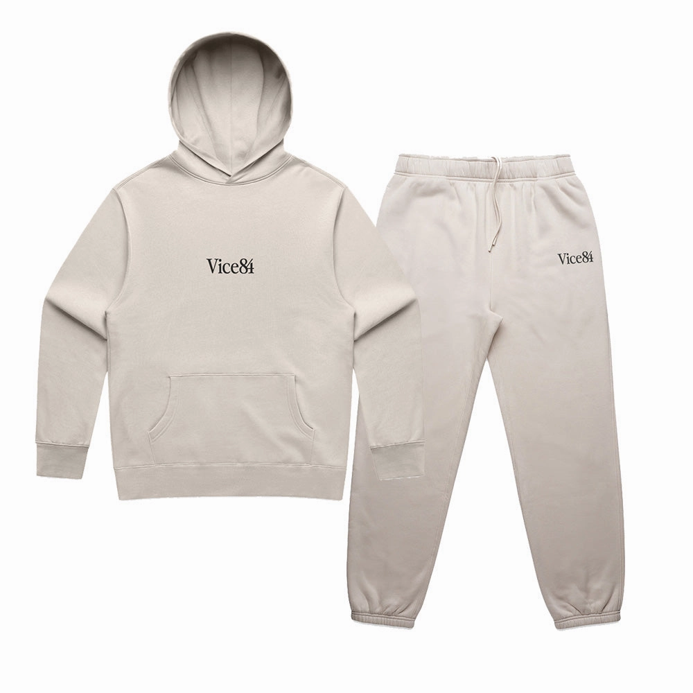 Vice 84 Premium Hoodie & Jogger Set - Bone Urban Utility