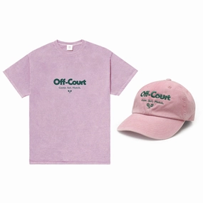 Animal Print Vice 84 'Off-Court GSM' Vintage Washed Tee & Cap Bundle - Pink