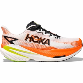 comfort features style - focused Men's Mach X 3 Running Shoes Skyward White / Neon Tangerine