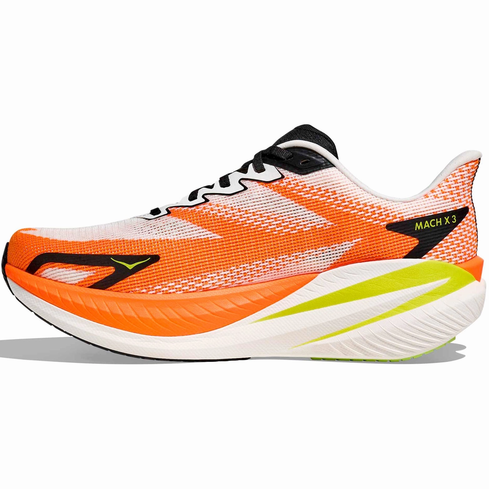 Balance training high - top ankle protection Men's Mach X 3 Running Shoes Skyward White / Neon Tangerine