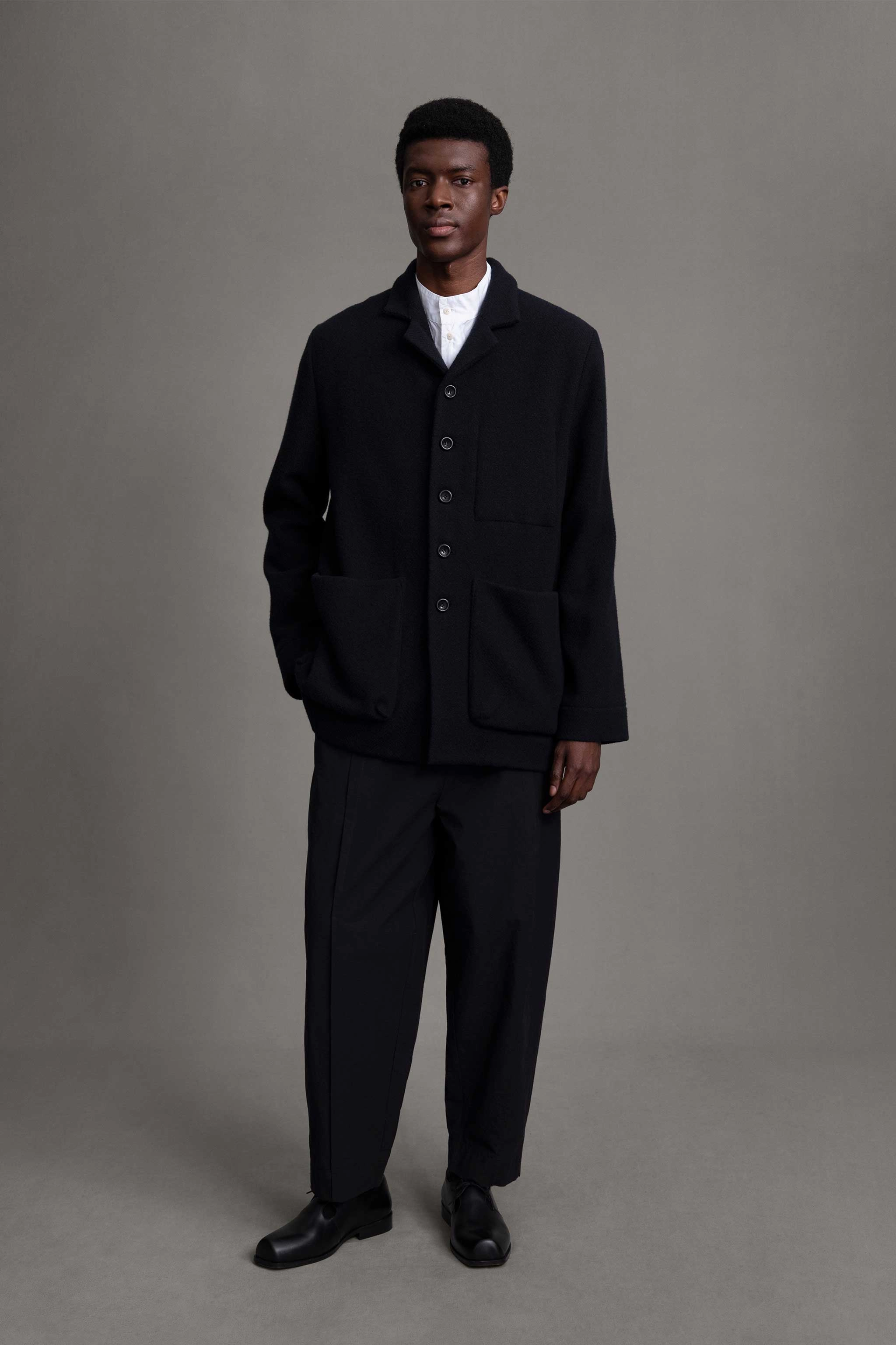 Designer Inspired THE PHOTOGRAPHER JACKET / CASHMERE HERRINGBONE INK