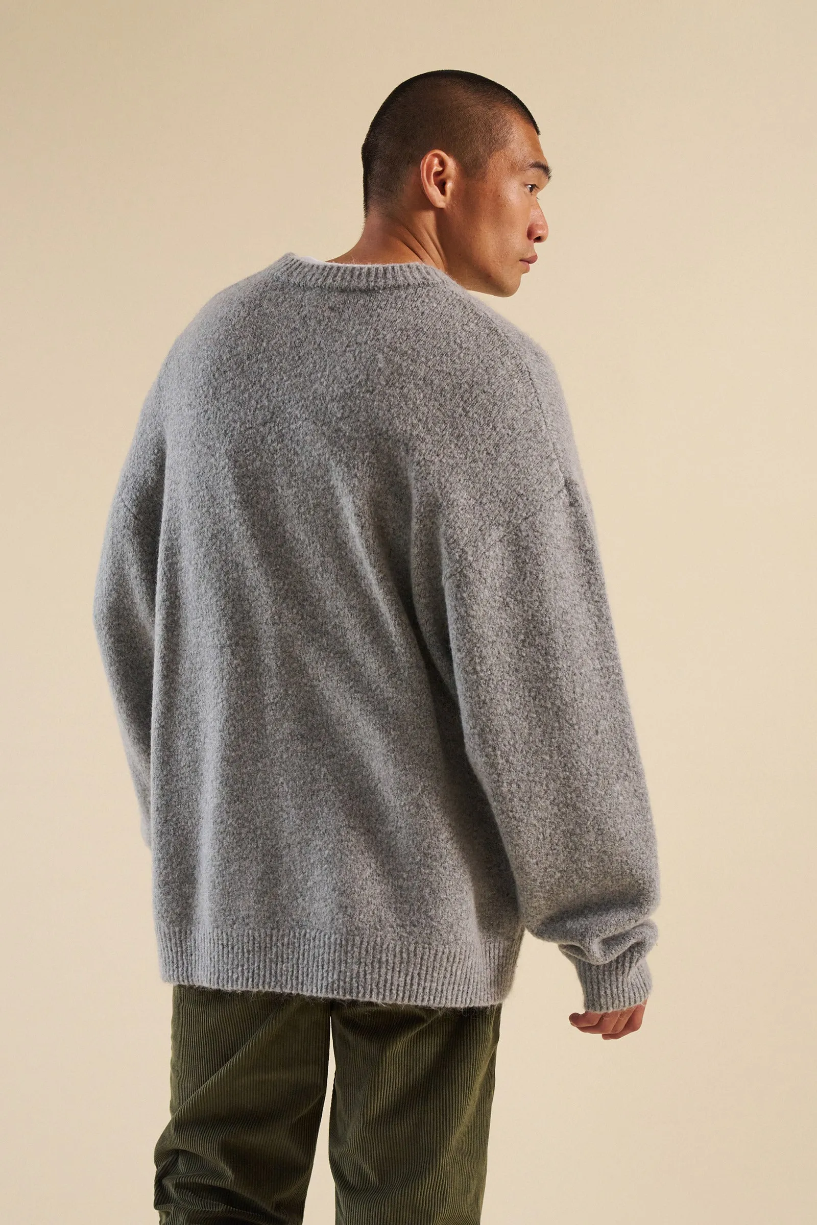 bound Baxter Mohair Blend Sweater - Grey Layering pieces Cold-Weather Ready