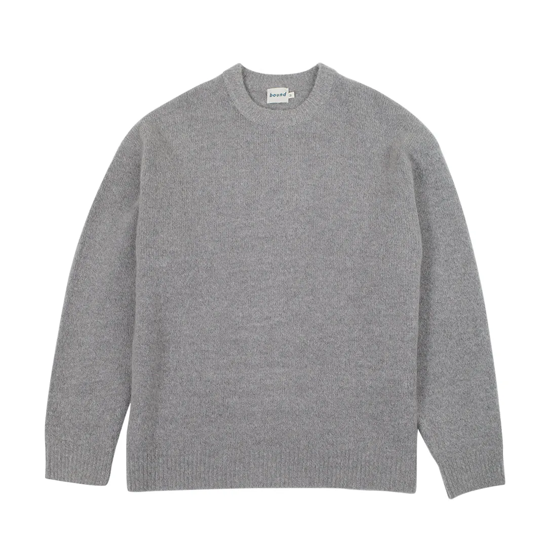 bound Baxter Mohair Blend Sweater - Grey Soft Touch Heathered Effect