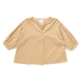 (BL002) V Neck Pleated Sleeve Blouse Seasonal Collection No Bulk Layering System