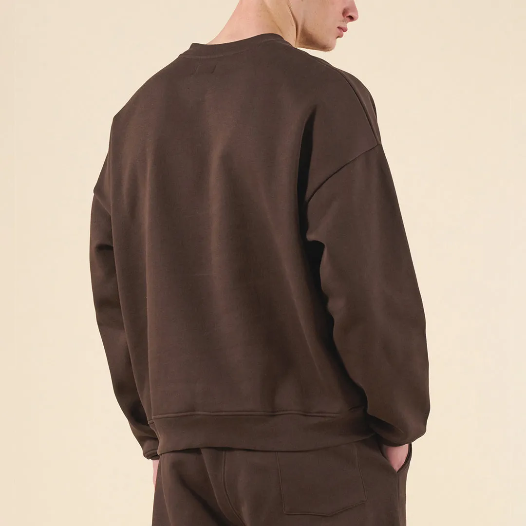 Perfect Layering Comfy Winter Wear bound Sustain Heavy Sweater - Cocoa Brown