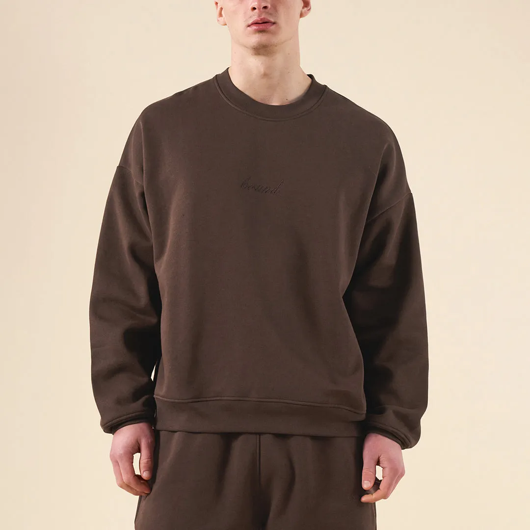 Comfy Knit bound Sustain Heavy Sweater - Cocoa Brown