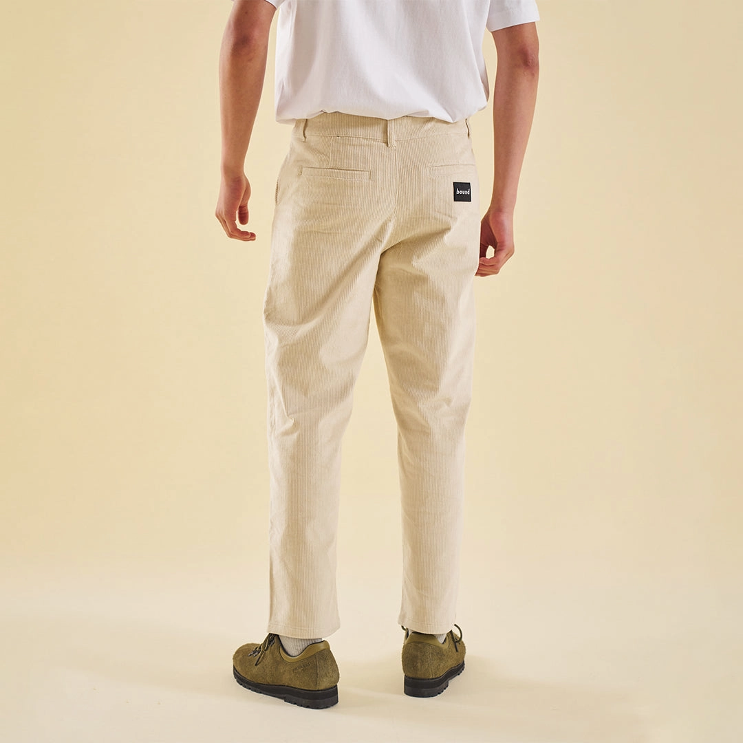 Performance Stretch bound 'Barley Cream' Cord Trousers