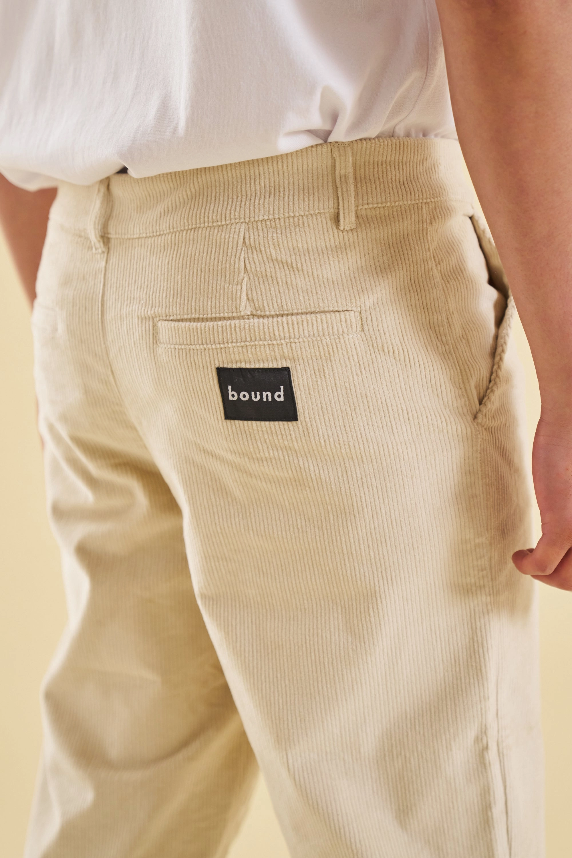 bound 'Barley Cream' Cord Trousers Outdoor Ready Vintage Wash