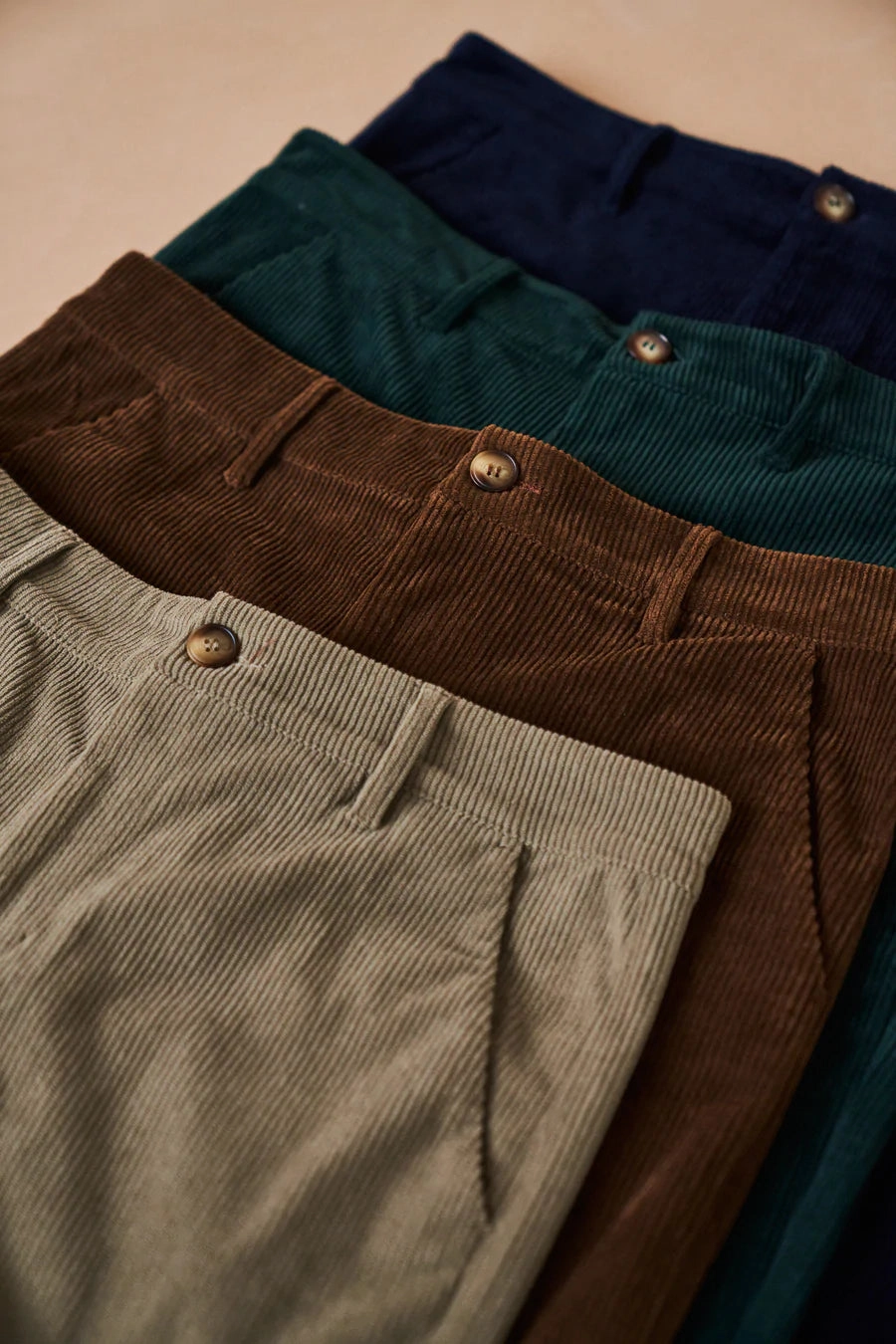 bound 'Cedar Brown' Corduroy Trousers WindResistantMaterial Sporty Stretch Fit