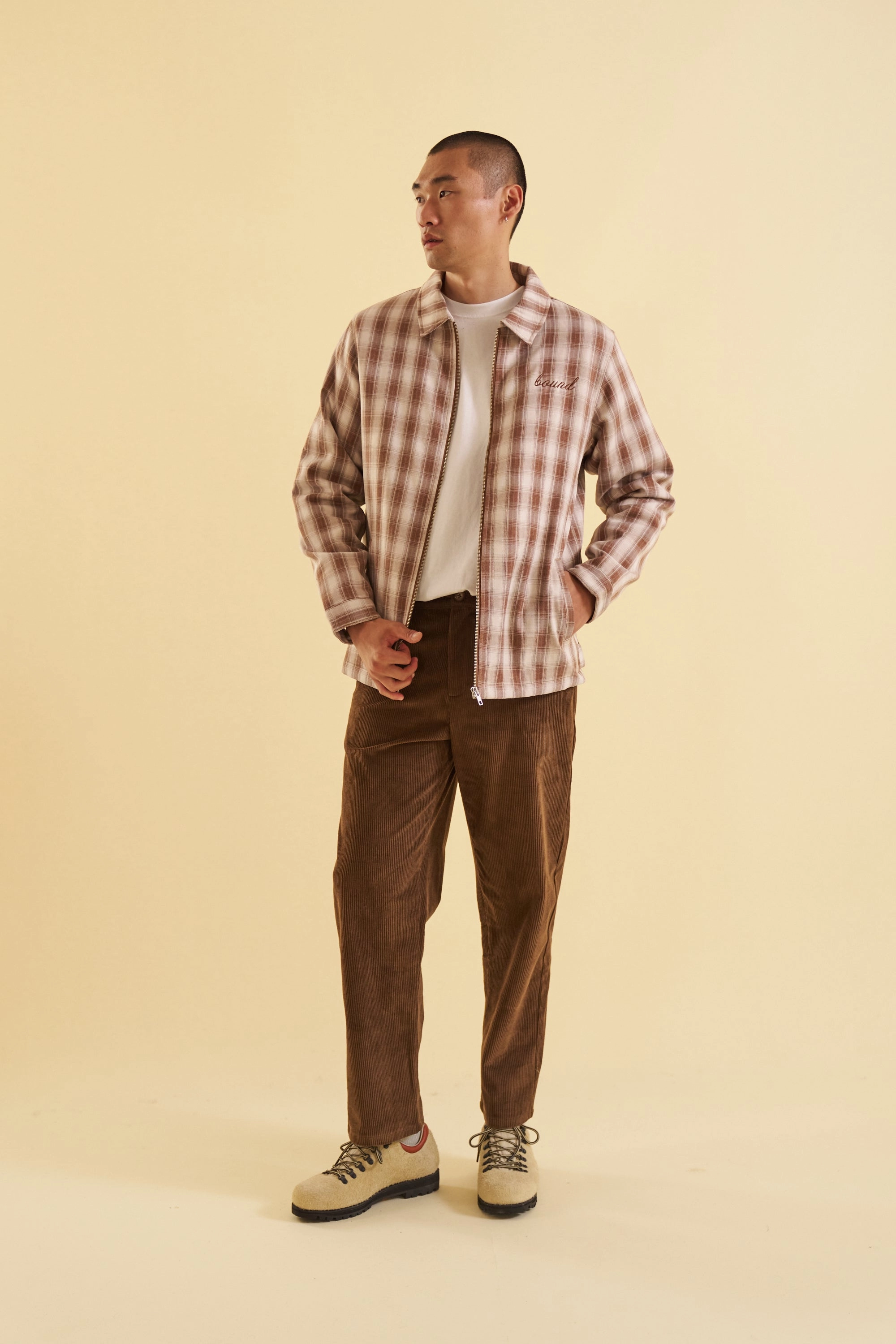 bound 'Cedar Brown' Corduroy Trousers Flattering Shape