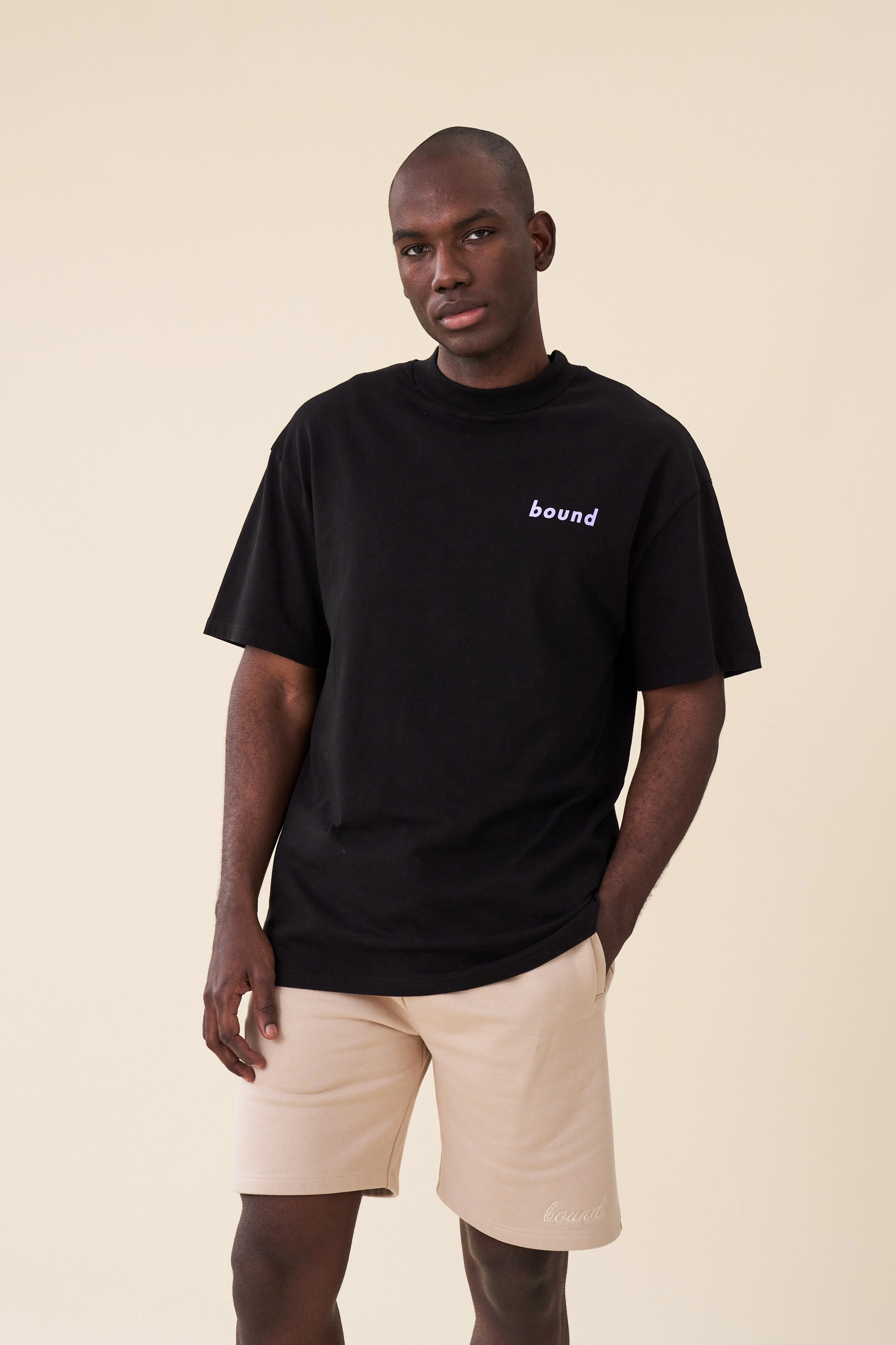 bound 'Diamond' Tee - Black Outdoor Leisure Look Printed Logo