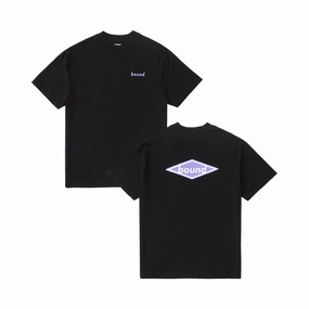 bound 'Diamond' Tee - Black Breathable Fit Active Fashion