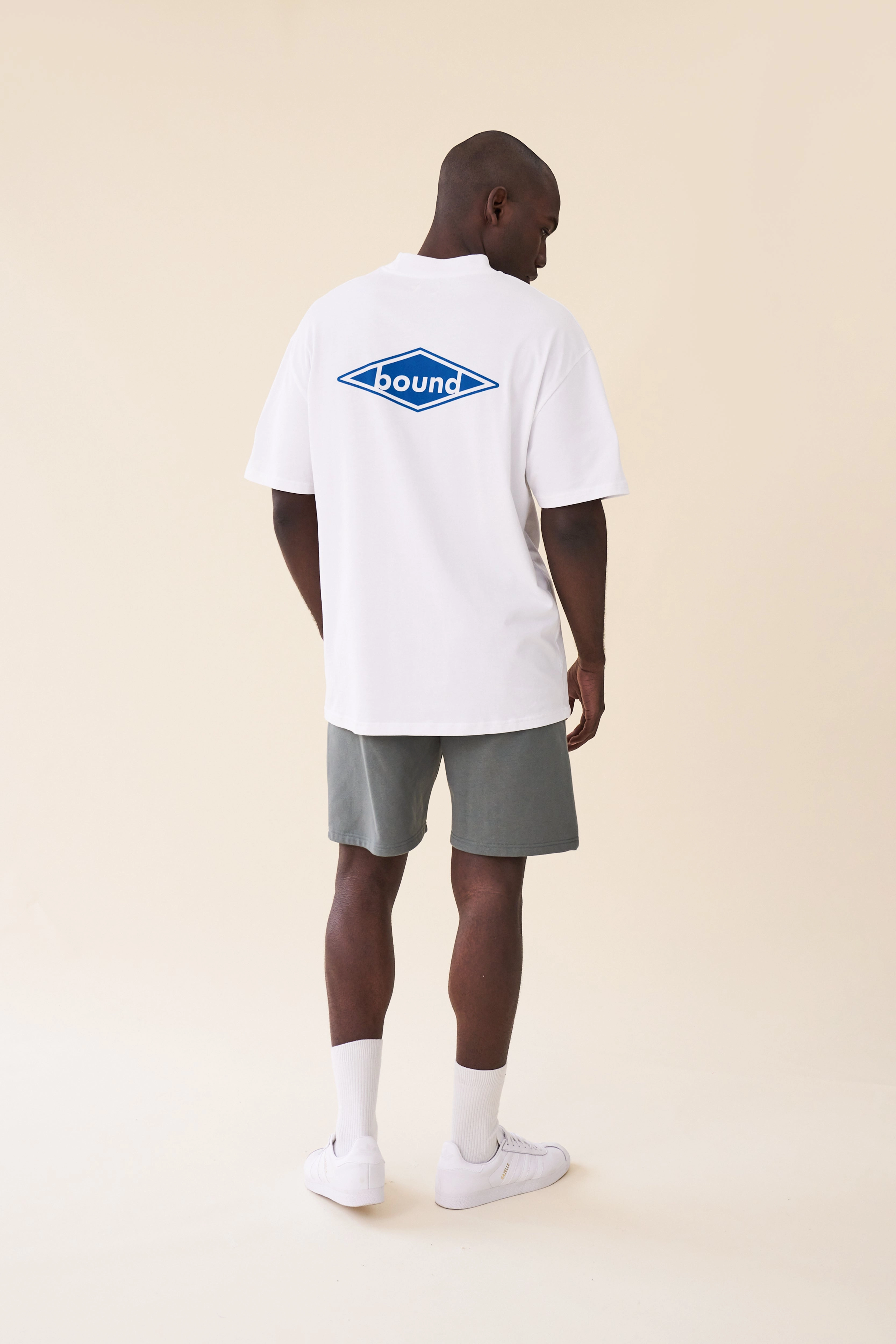 bound 'Diamond' Tee - White AntiBacterialTreatment Classic timelessness