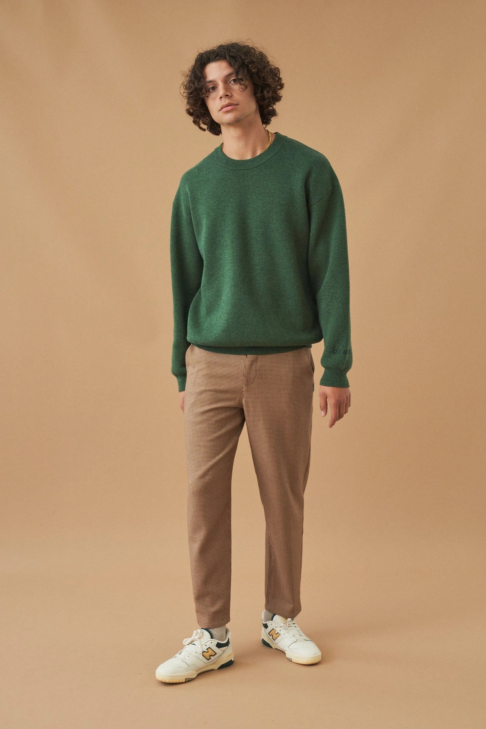 bound 'Dogtooth Woven' Cropped Trouser No Ride Up Design Stretchable Comfort