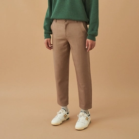 bound 'Dogtooth Woven' Cropped Trouser Flexible Material