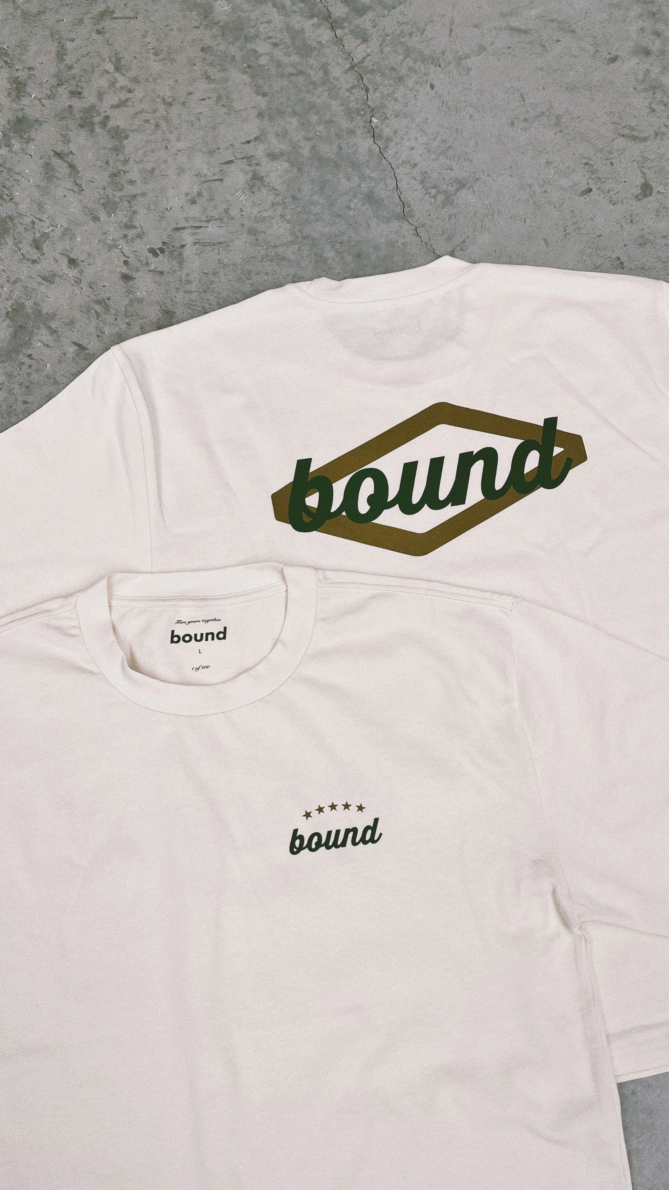 bound 'Hatch' 5 Years Heavy Tee - Ecru Light Comfort Style Essential Fashion