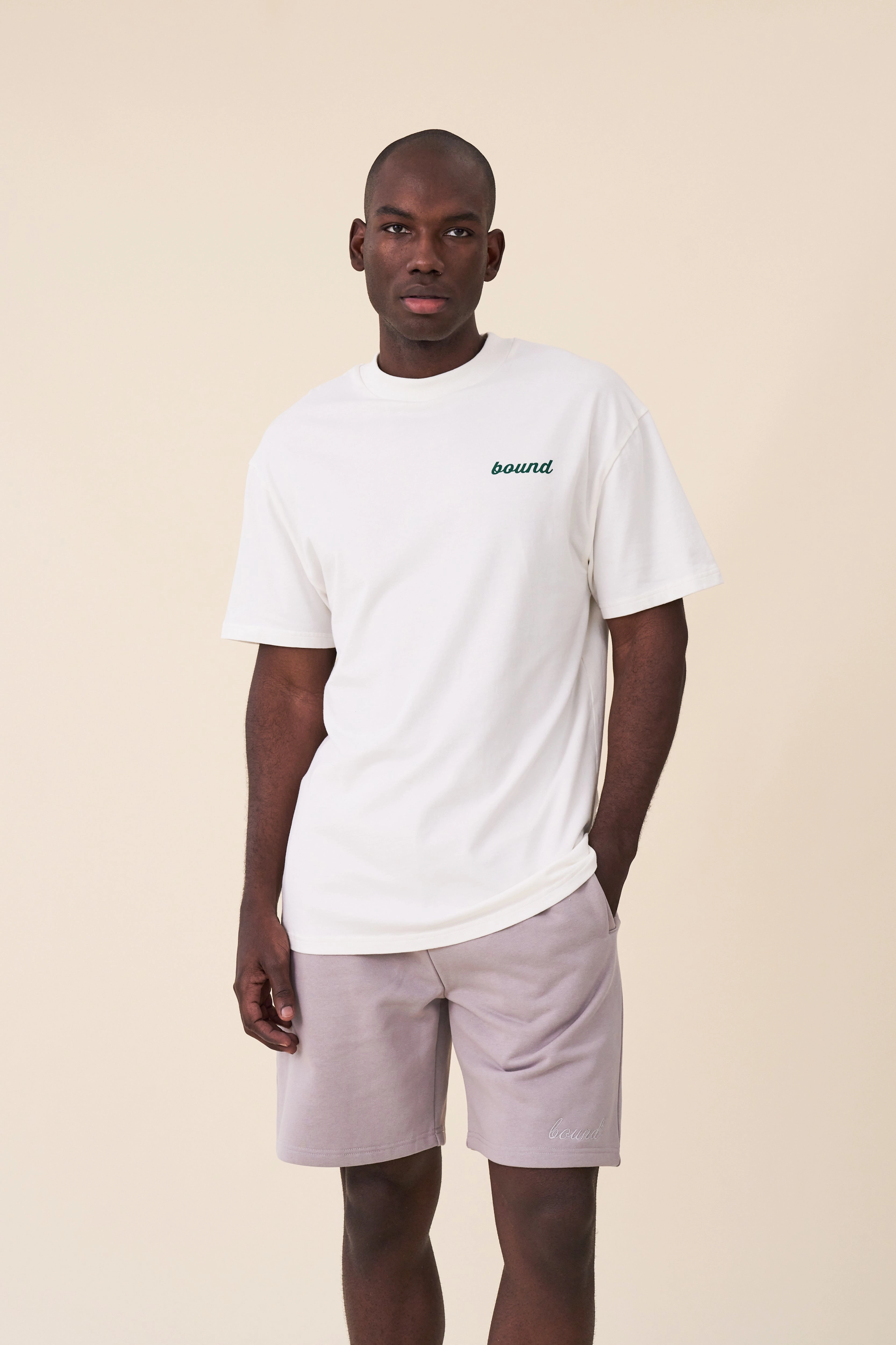 Fun and Comfortable bound 'Hatch' Tee - Ecru