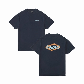 City Fashion Daily Comfort bound 'Hatch' Tee - Navy