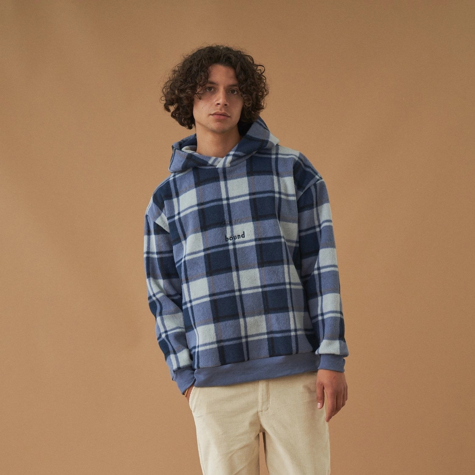 Eco-Friendly Fabric bound 'Jubilee' Check Fleece Hoodie