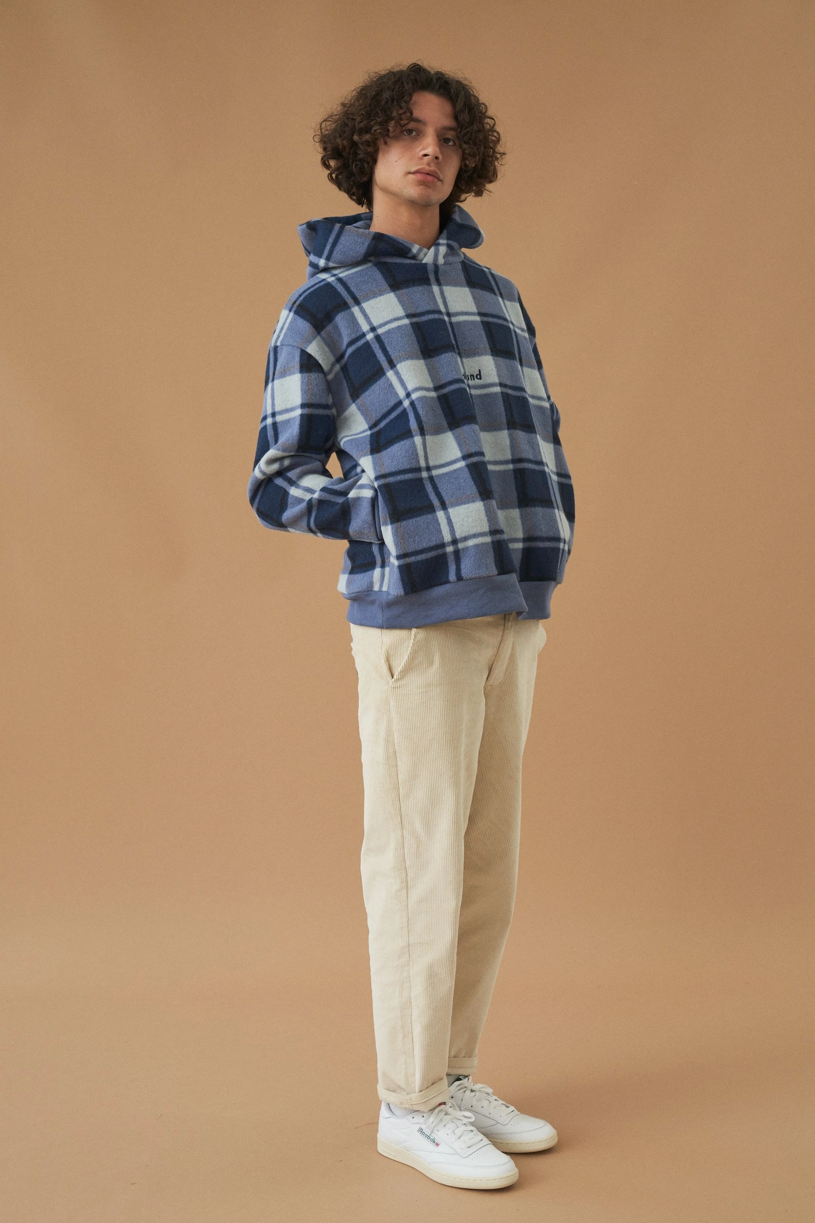 Fleece like bound 'Jubilee' Check Fleece Hoodie