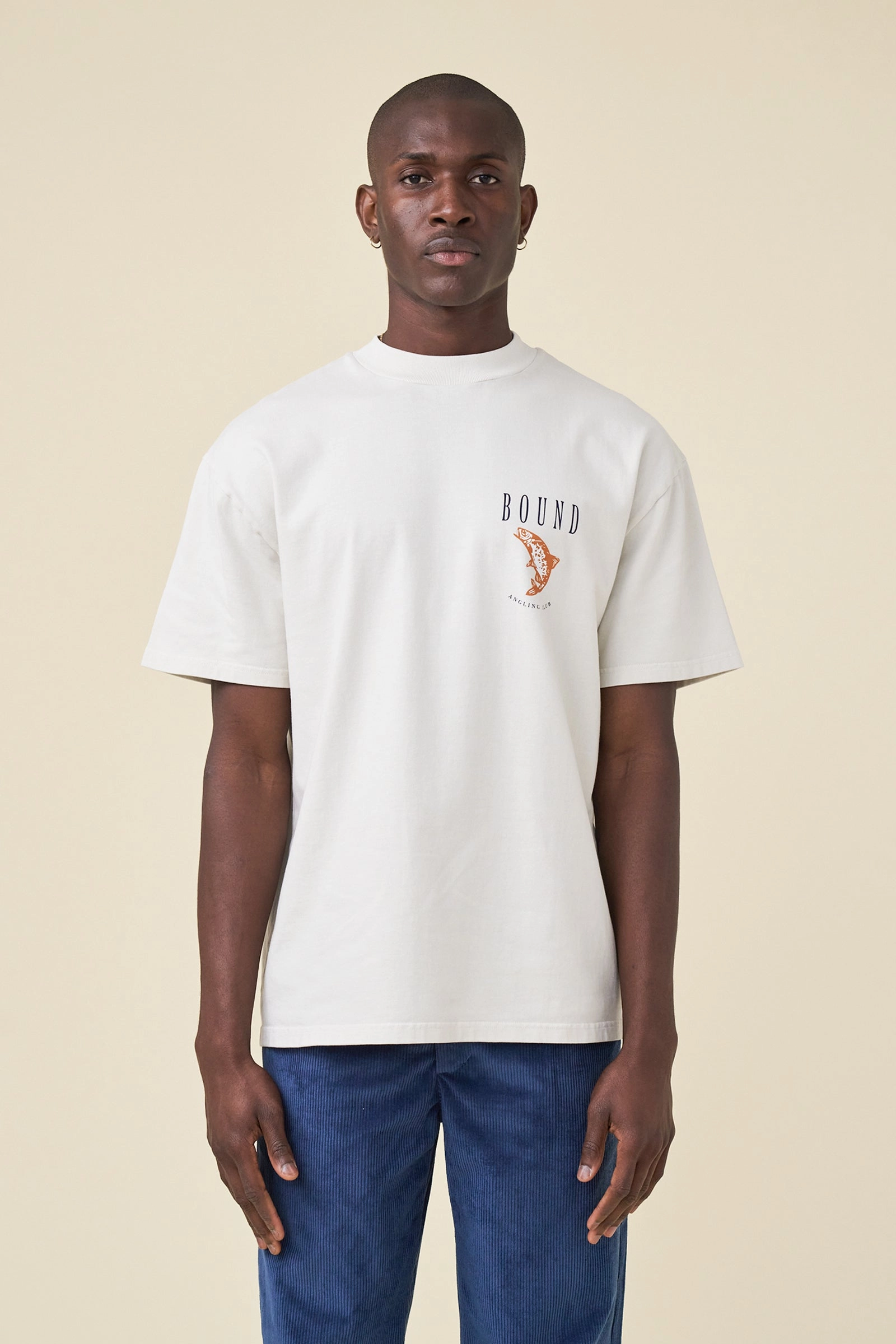 StretchComfortWeave Classic Design bound 'Marina Angling' Tee - Sand