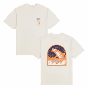 loose but not baggy Thermal Regulating Layer bound 'Marina Angling' Tee - Sand