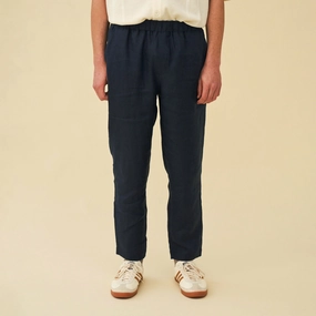 Hypoallergenic fabric Outdoor Activity bound 'Seville' Linen Trousers - Navy