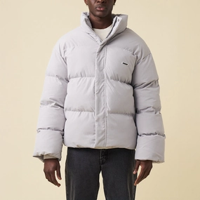 Moisture Wicking Inner Layer bound Arctic Padded Puffer Coat - Dove Grey