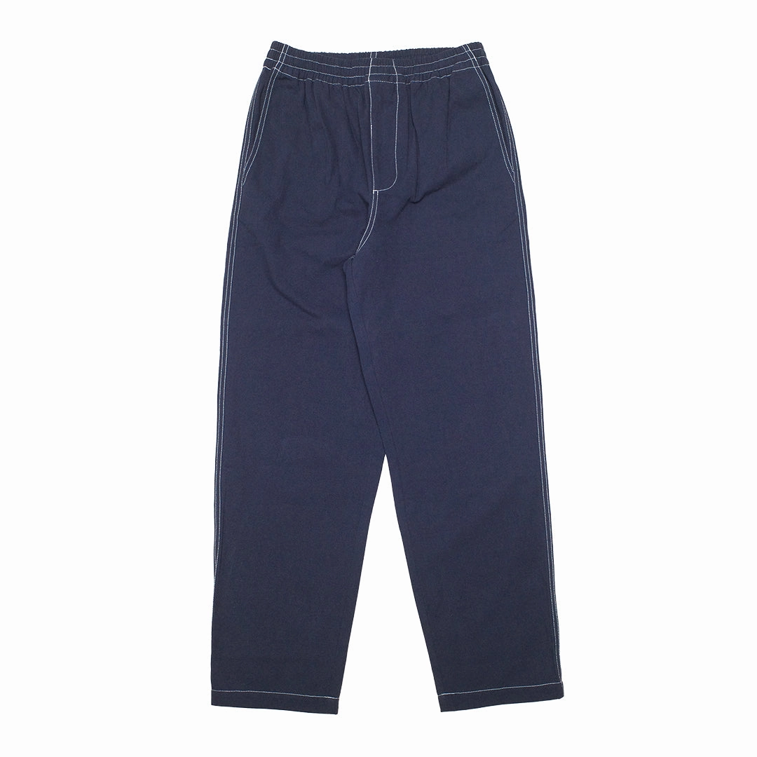 Relaxed Vibe bound Contrast Ripstop Canvas Trouser - Mid Blue