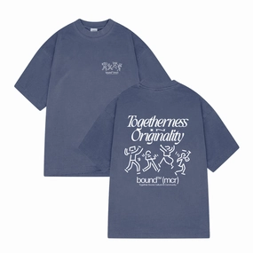 DoubleStitchedHem Anti Pilling Surface bound Dancing Tee - Washed Light Navy