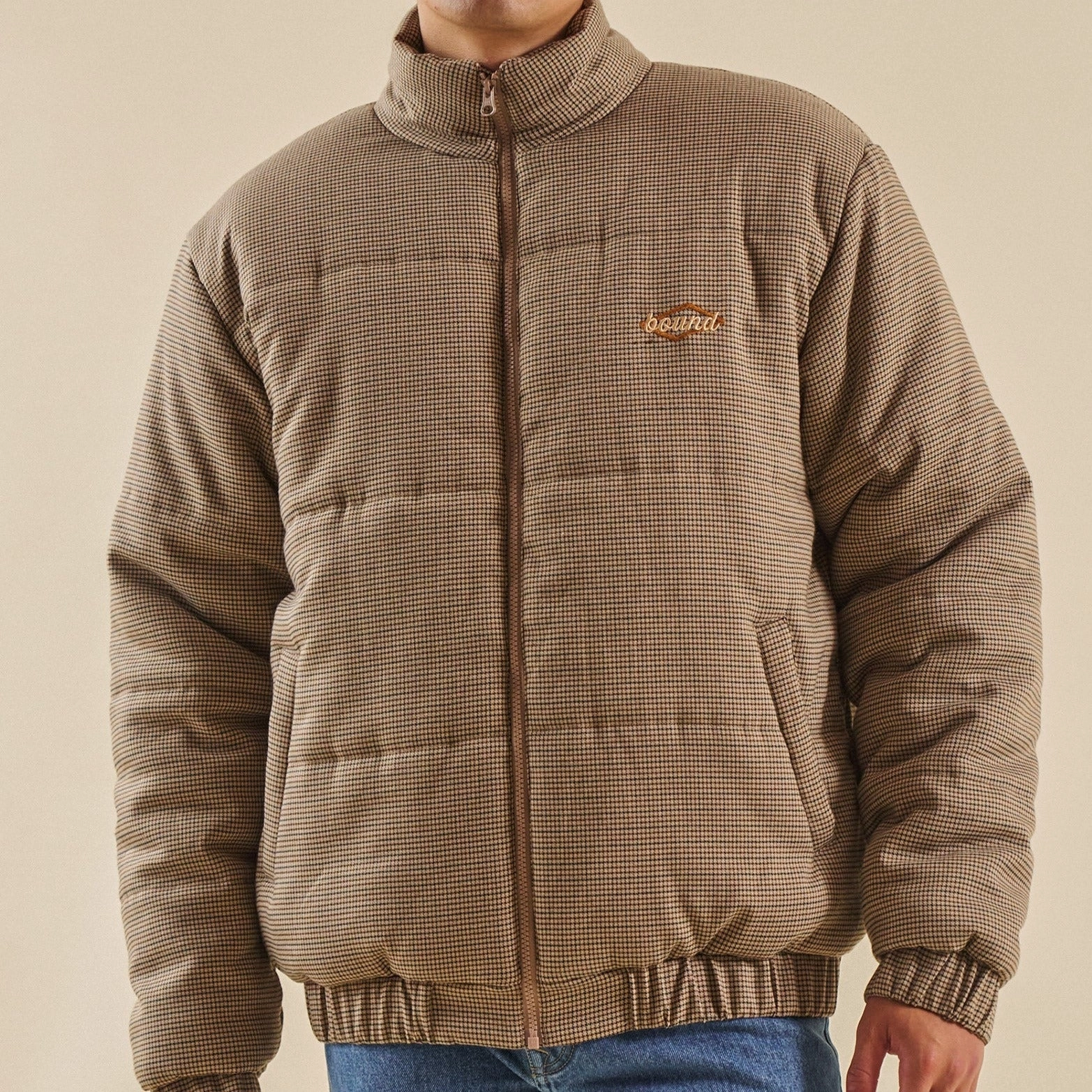 Magnetic Closure Options Versatile Daily Layer bound Dogtooth Puffer Coat
