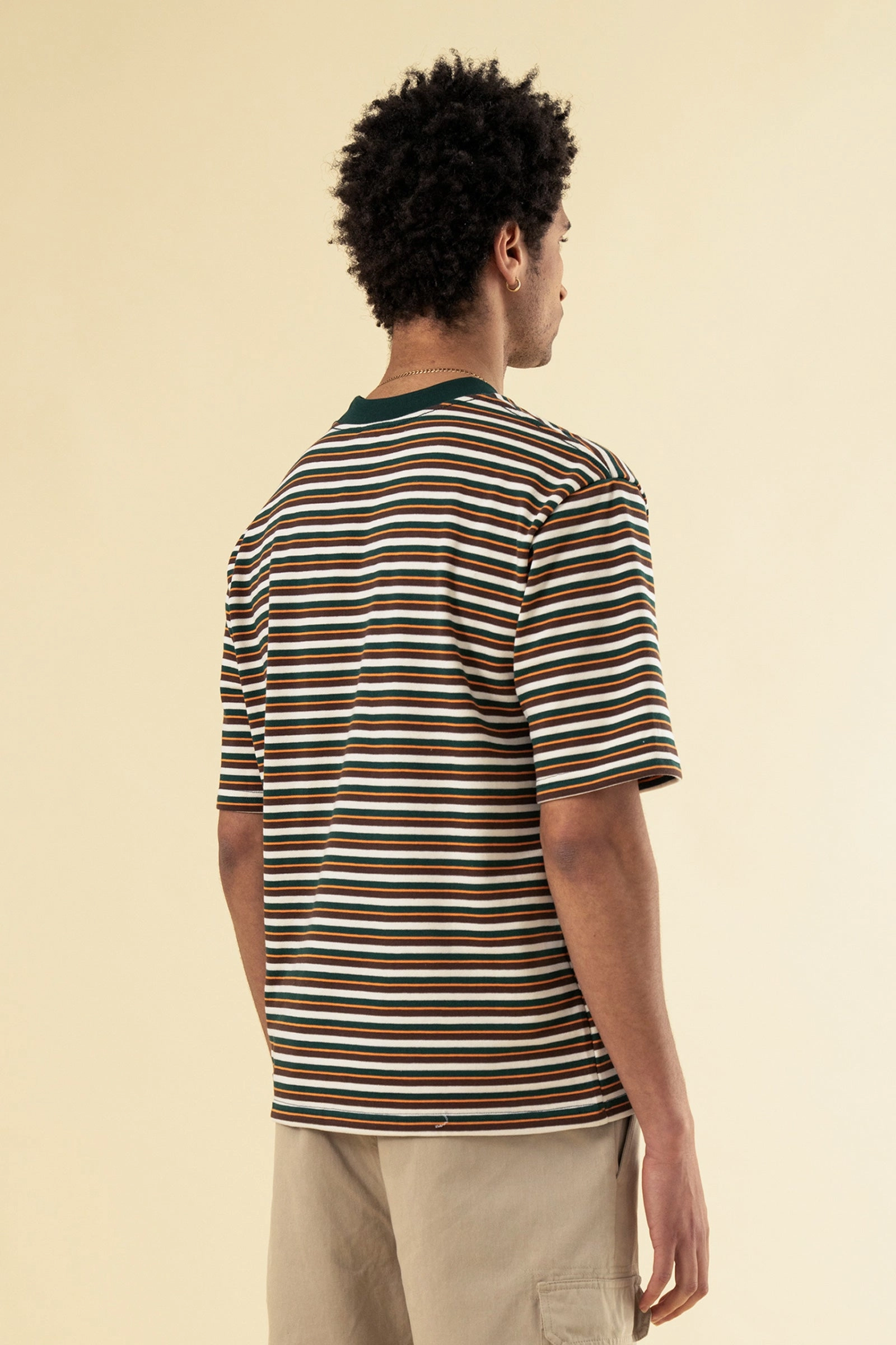bound Forest Heavy Stripe Tee Non Fading Material Soft Finish