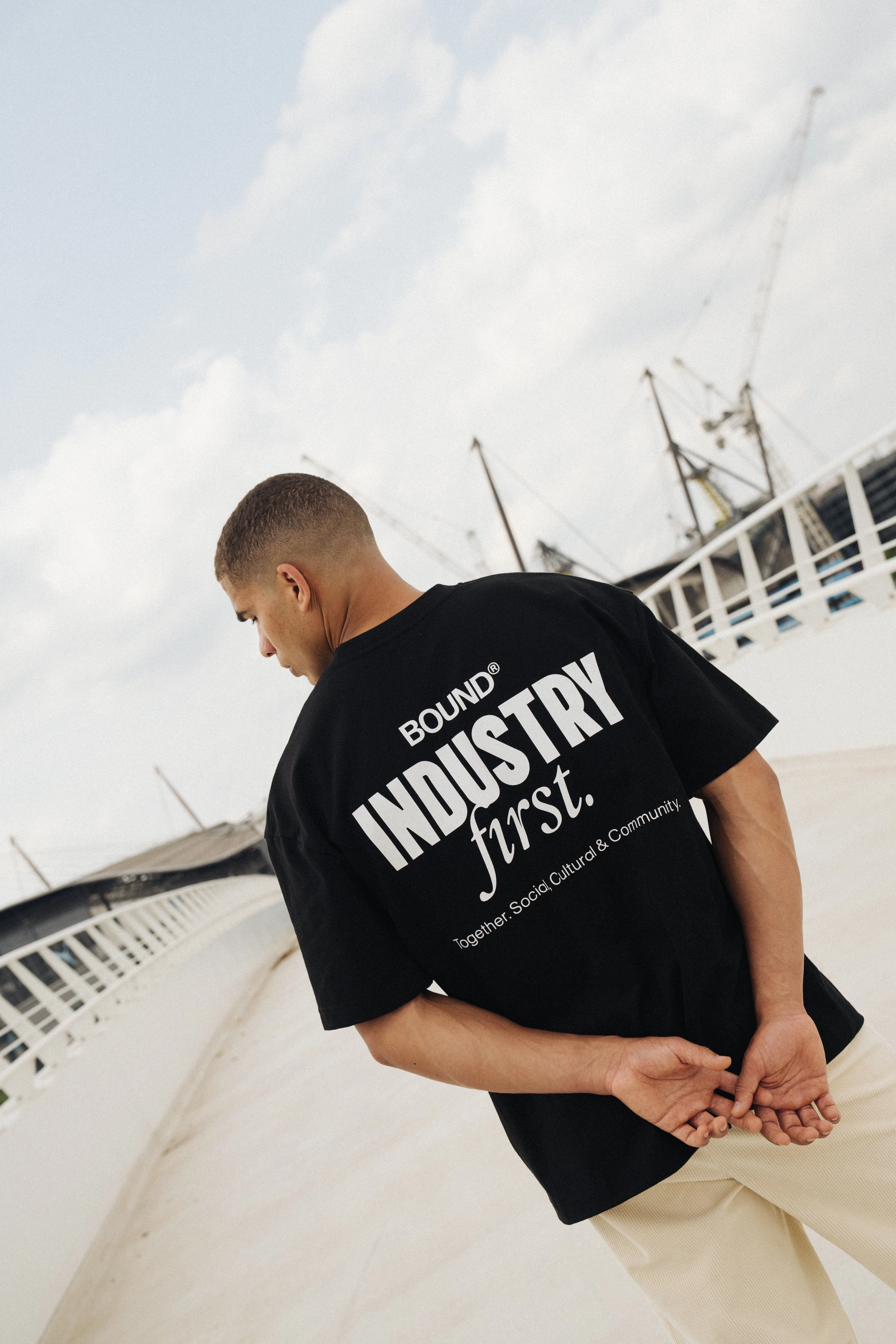 Chic Cut bound Industry First Tee - Black