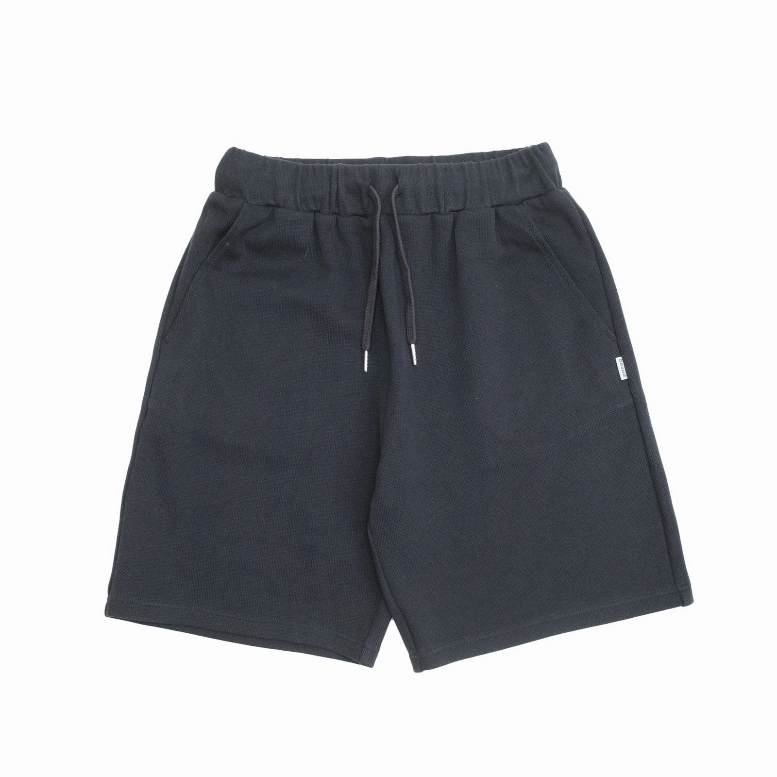 Machine-washable bound Pique Waffle Shorts - Black