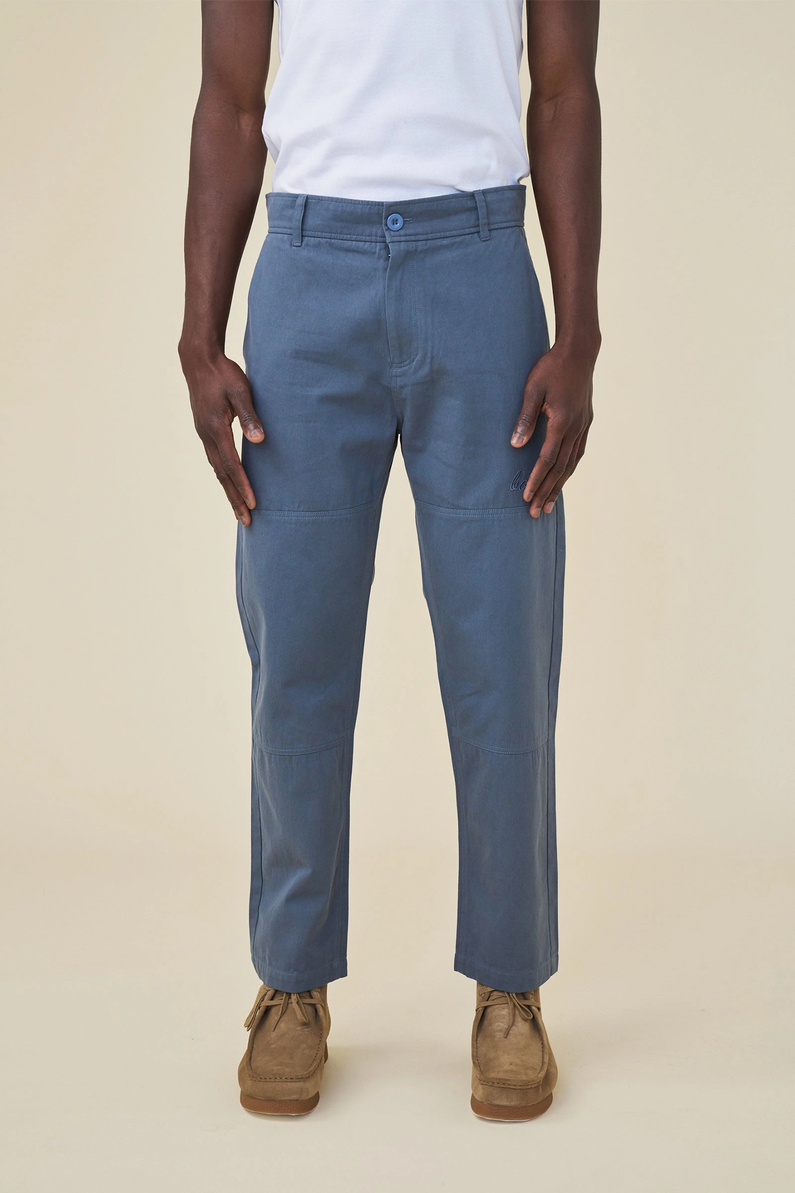 bound Straight Work Pant - Slate Detachable belt