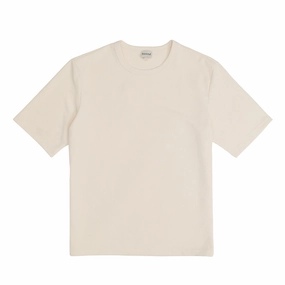 Casual Essential bound Textured Duty Tee - Ecru