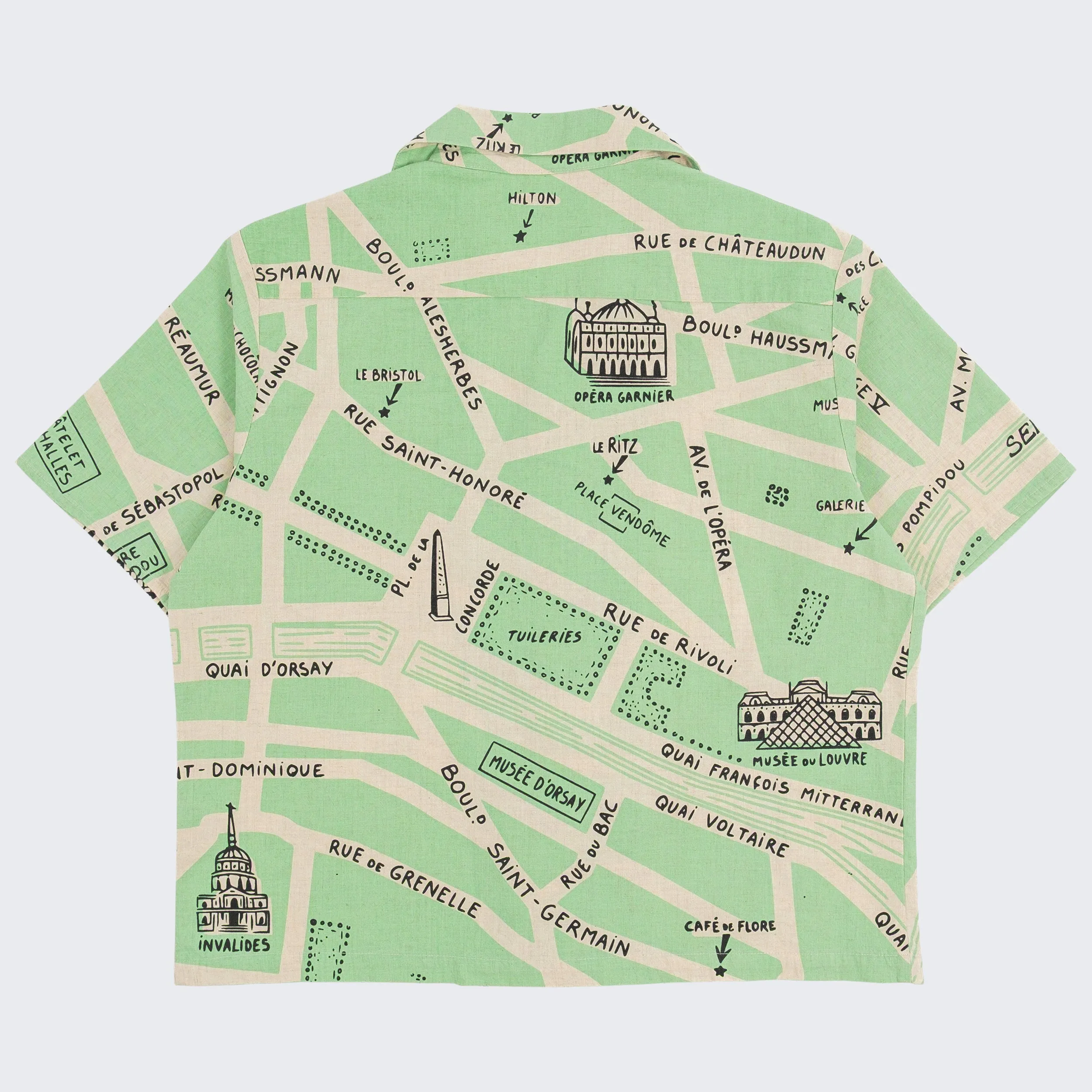 THE PARIS MAP SHIRT Layering Piece Lightweight Construction