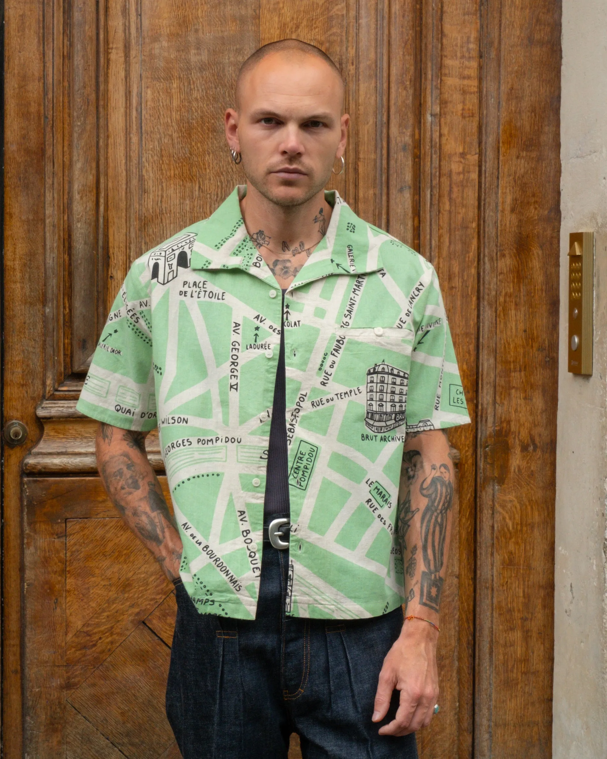 Unisex Design THE PARIS MAP SHIRT