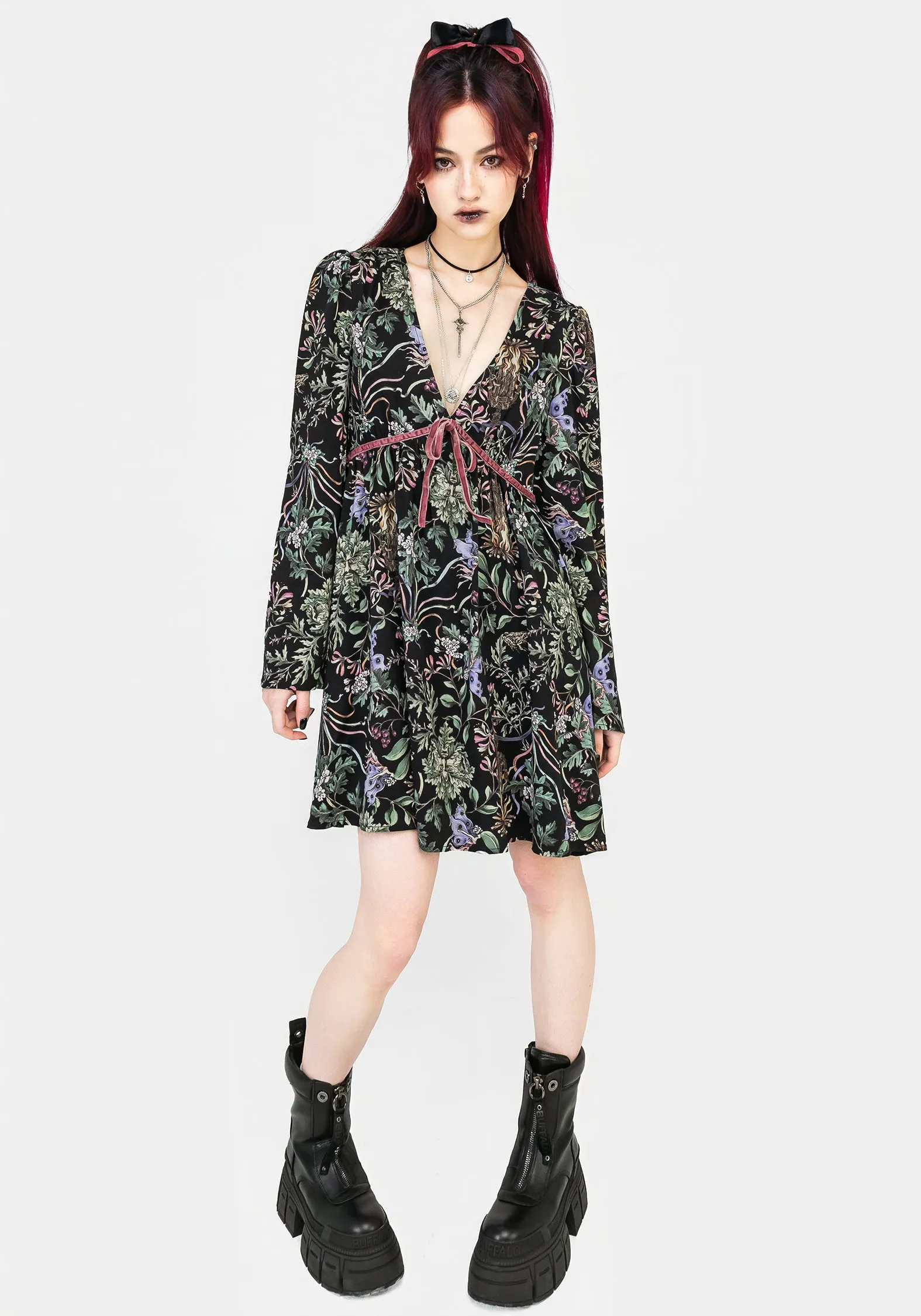 Beltane Flute Sleeve Mini Dress Casual Pick
