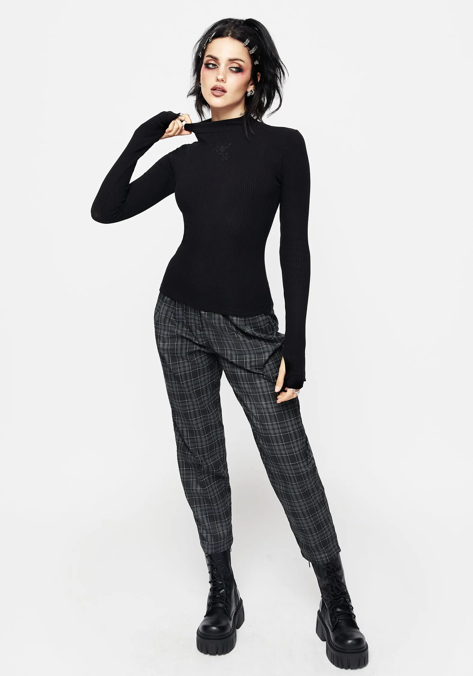 Fashionable Trend Polar region Adonia High Neck Ribbed Top