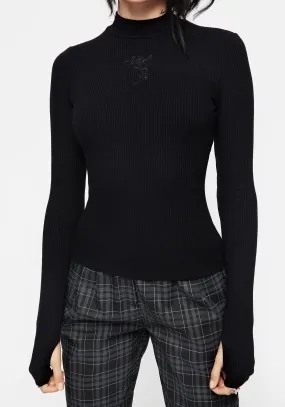 Adonia High Neck Ribbed Top Meeting