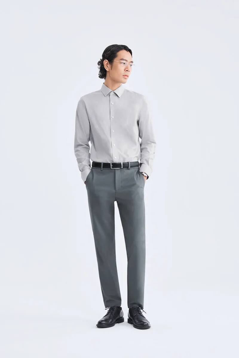 Statement Maker Supreme Cotton-Cashmere Dobby Dress Shirt | Grey Stripes 28700N