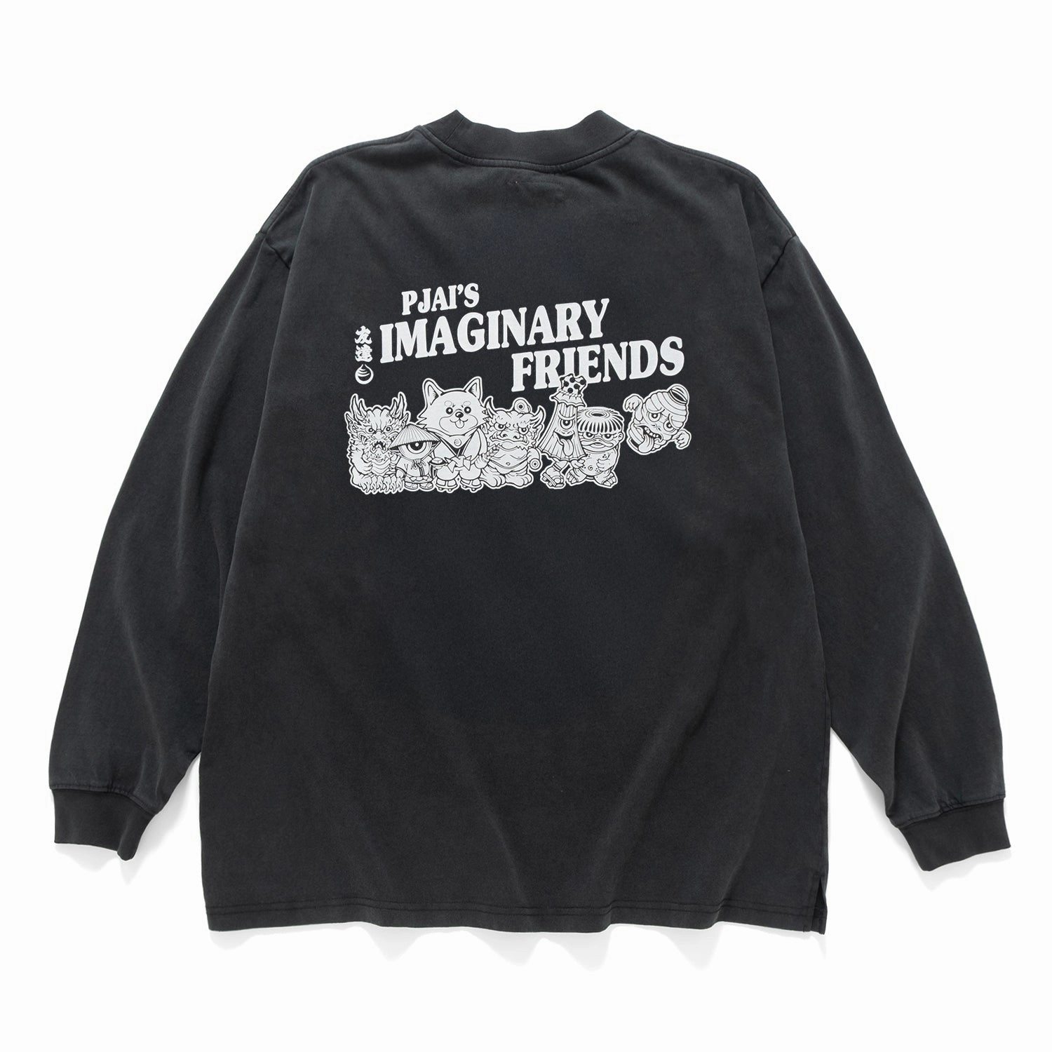 Sporty Style Soft and Relaxed (EX613) Parade Graphic Washed Long Sleeve Tee