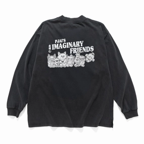 (EX613) Parade Graphic Washed Long Sleeve Tee Fade Resistant Dye