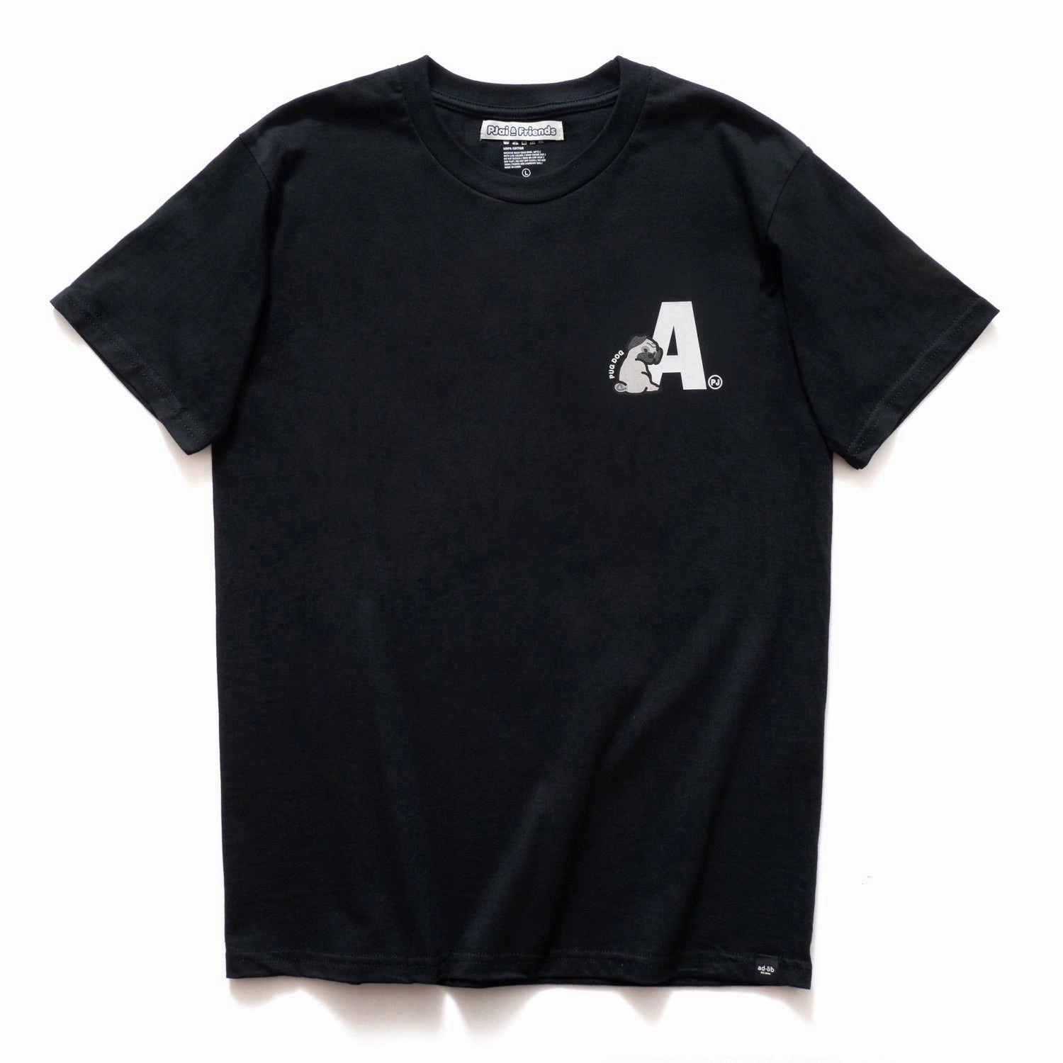 (EMT050) Make Your Own Pug Graphic Tee Eco Friendly Dye Relaxed Comfort Wear