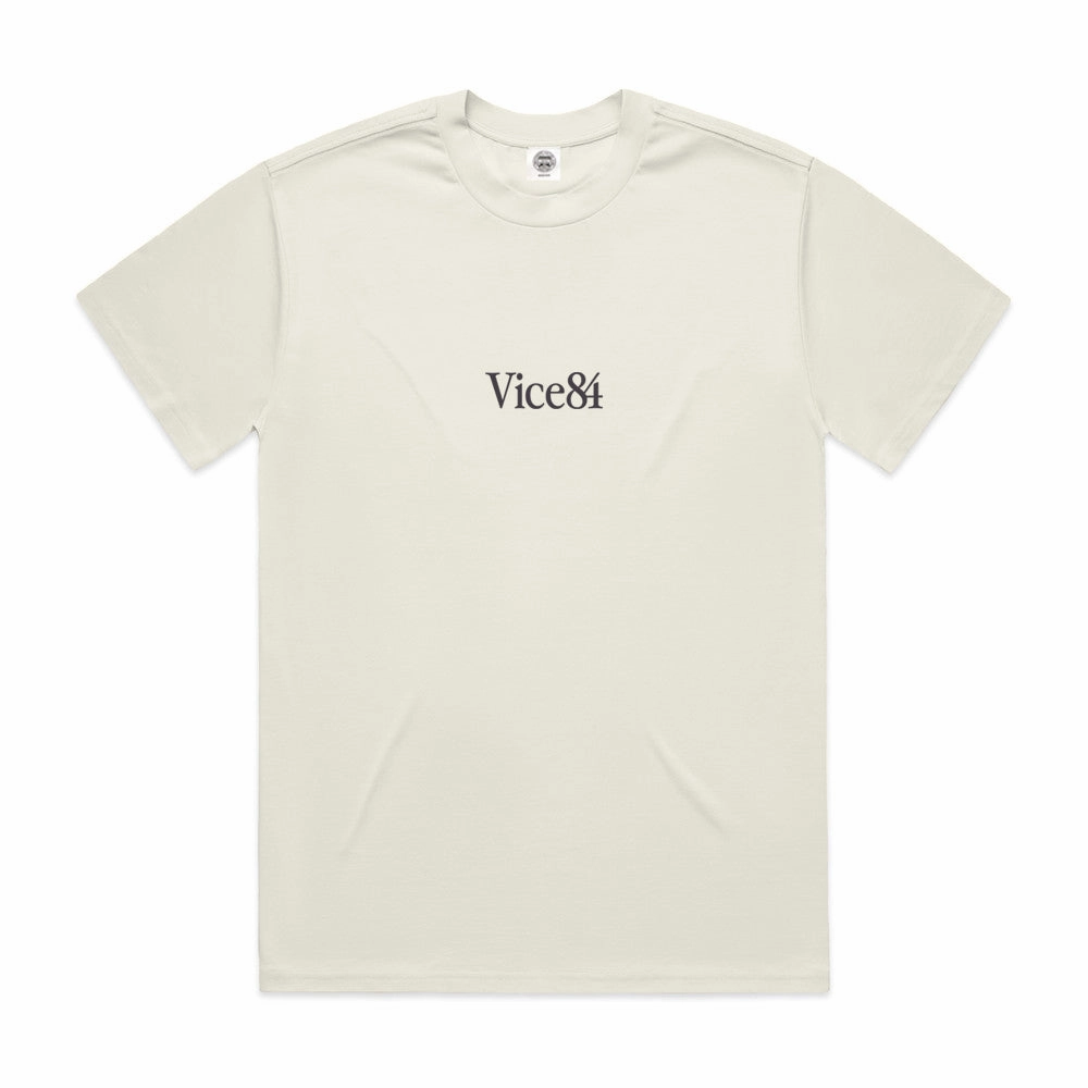 Essential layering piece Vice 84 Premium Heavy 270GSM Boxy Tee - Ecru