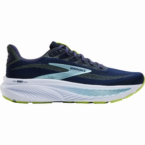 Enhanced Impact Protection Men's Ghost 17 Wide Fit Running Shoes Peacoat / Lime / Blue