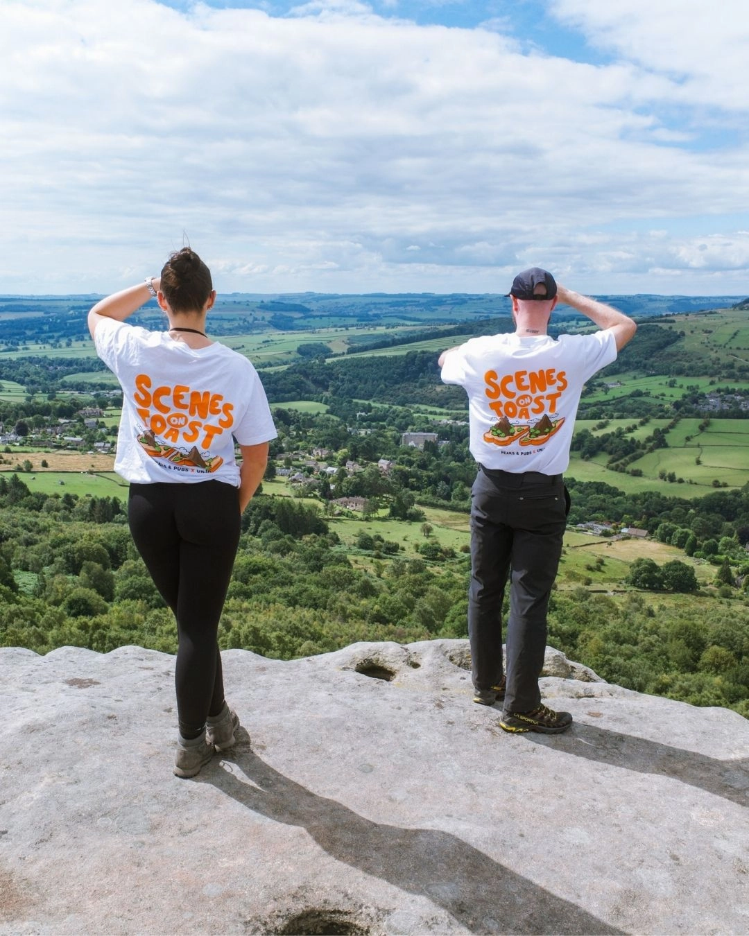 Chill Style Peaks & Pubs 'Scenes on Toast' Tee - White