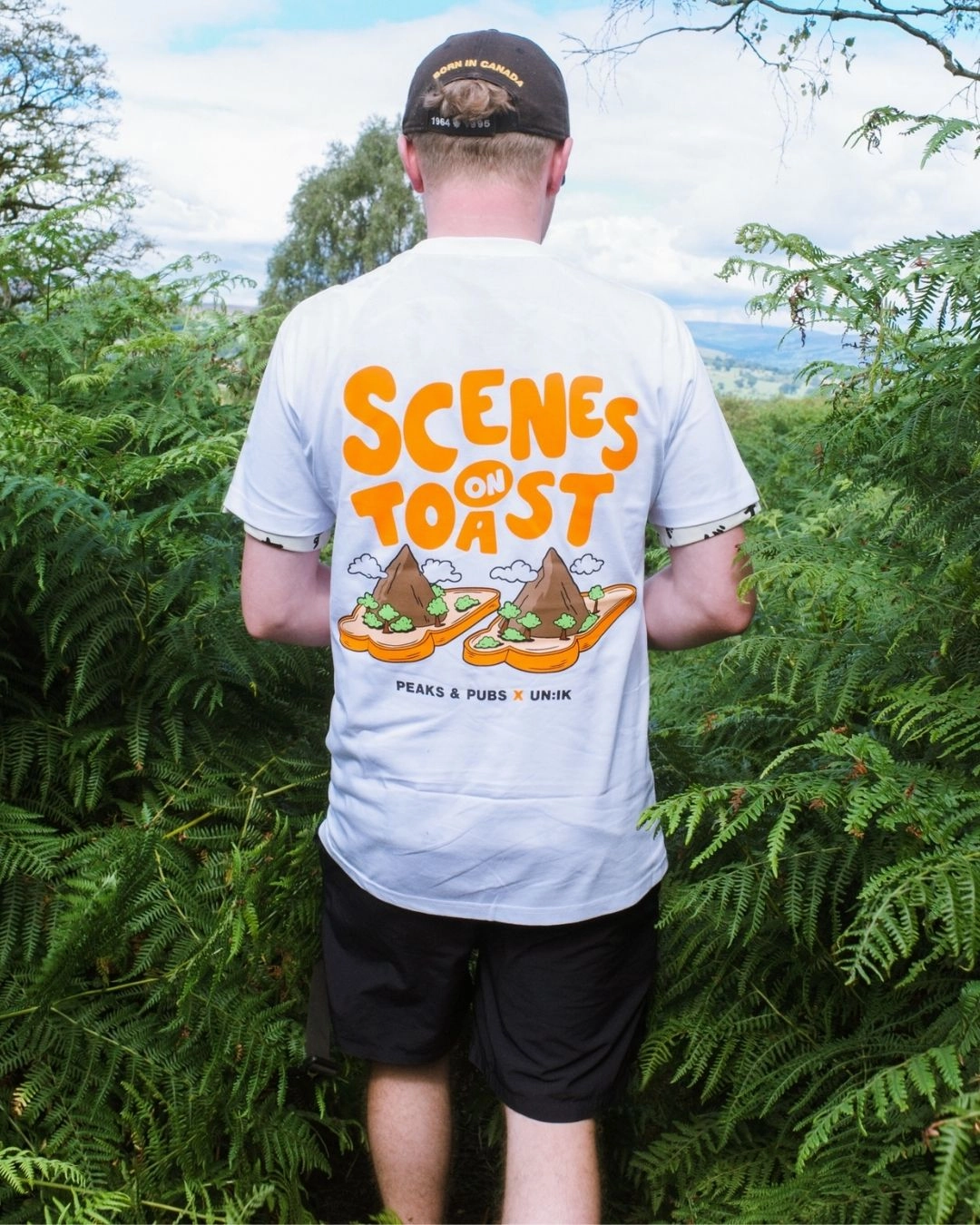 Classic Crew Neck Peaks & Pubs 'Scenes on Toast' Tee - White