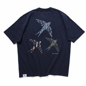 Easy Layering Seasonal Comfort Style (ZT1143) Swallows Graphic Pocket Tee